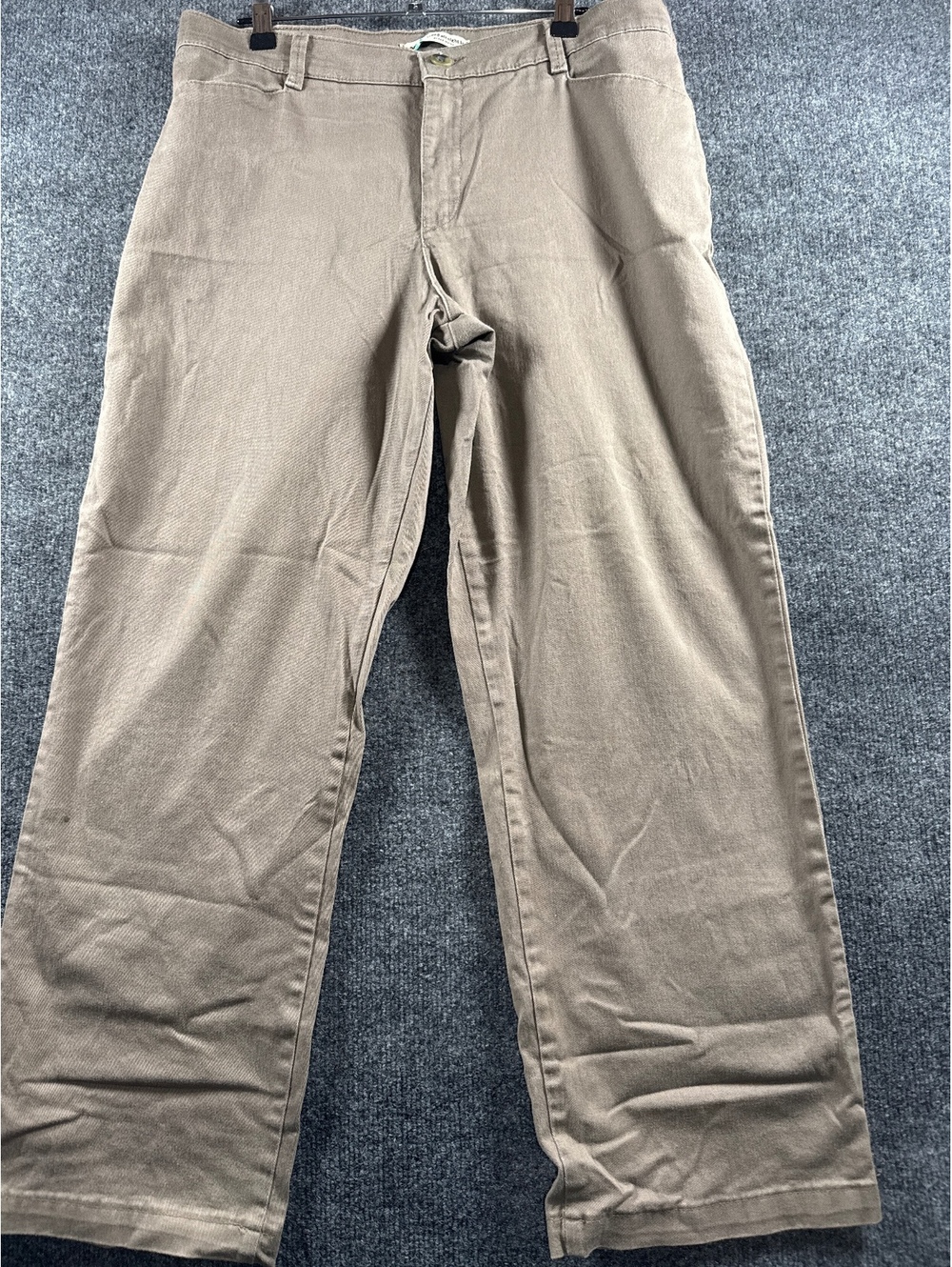 Lee Womens 14 Short Brown Relaxed Straight Leg Pants At The Waist